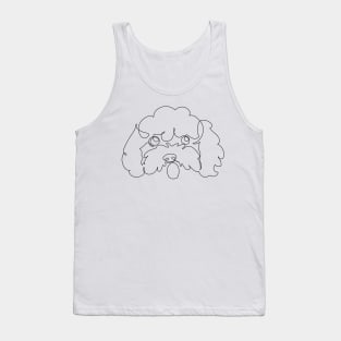 One Line Poodle Tank Top